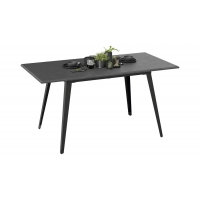 Стол обеденный Равенна Тип 1 (Черный муар, Серый бетон) - Изображение 1